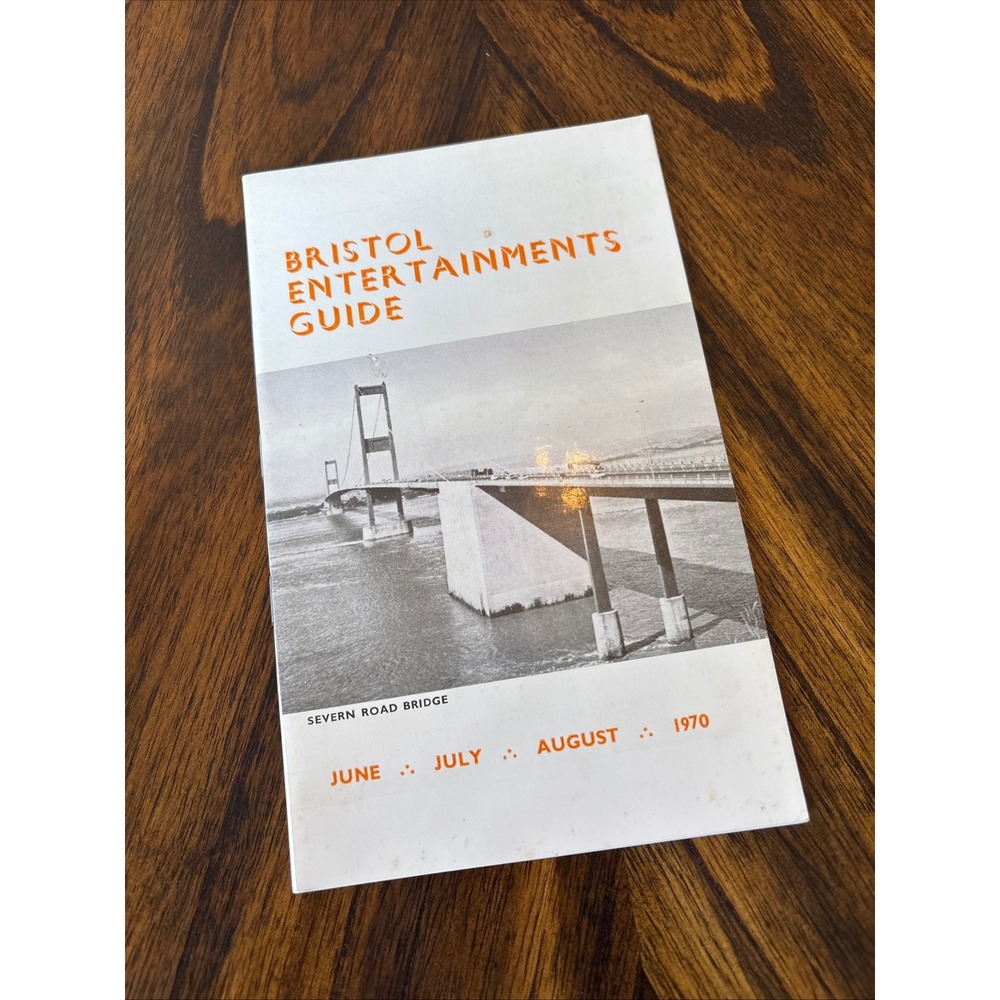 Vintage 1970 Bristol Entertainments Guide First Edition Severn Road Bridge UK